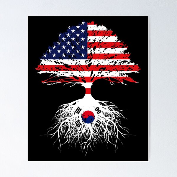 Item preview, Korean Roots, Korean American, Korean Grown, Korea  USA Flag, Art Design Gift Present For Men Women Kids Family  designed and sold by maindeals.