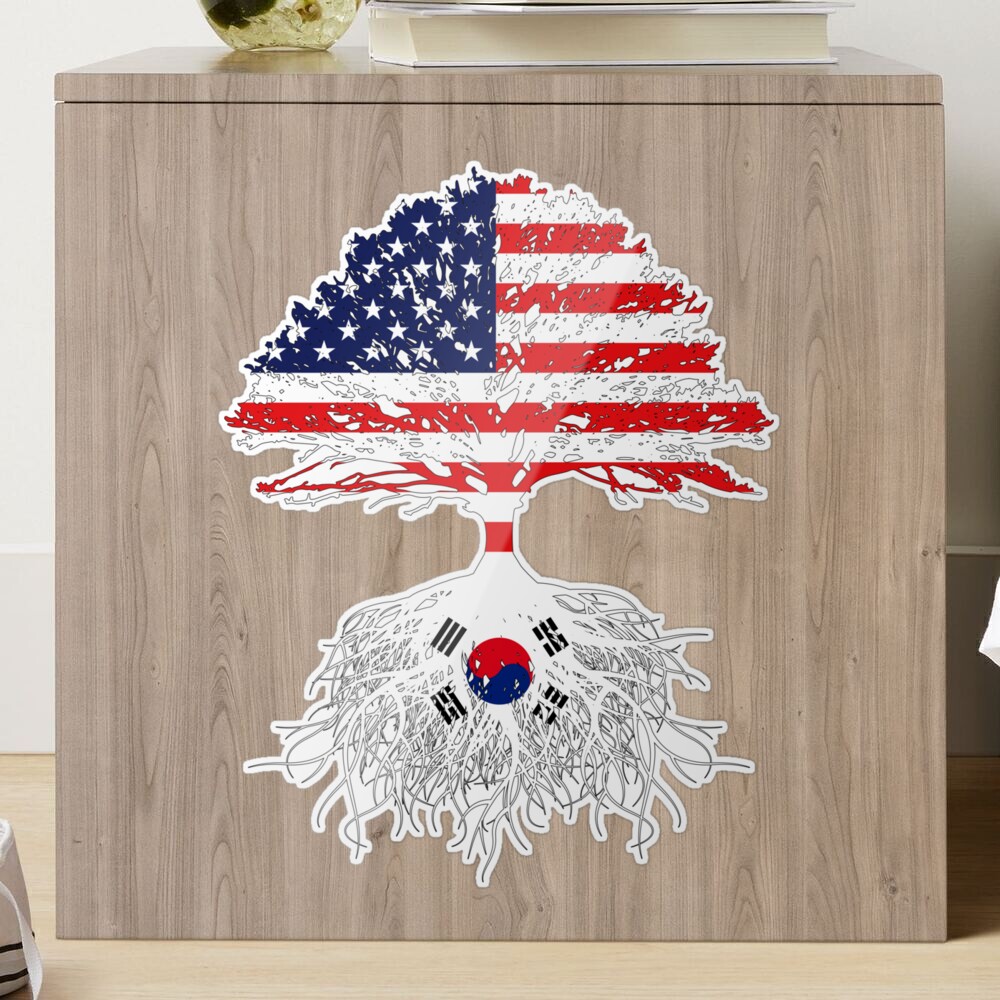 South Korean American Flag Korea Usa America Gift Women's Plus