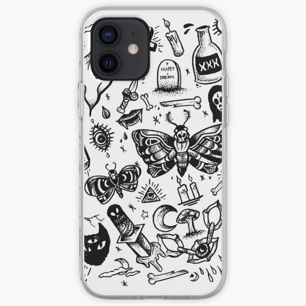 SPOOKY TATTOO FLASH SHEET iPhone Soft Case