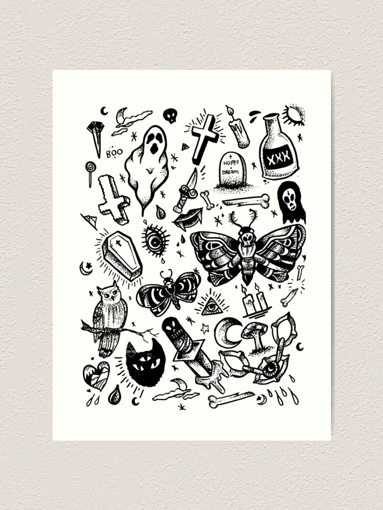 Just a creepy Victorian flash sheet  rTattooDesigns