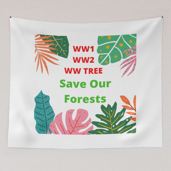 Item preview, Save Our Forests WWI WW2 WW TREE designed and sold by Bagsyrose.