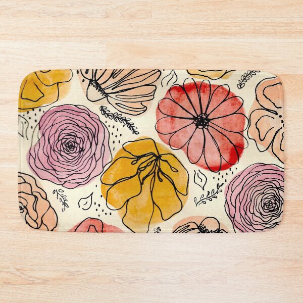 Item preview, watercolor flowers outline designed and sold by mvsoileau.