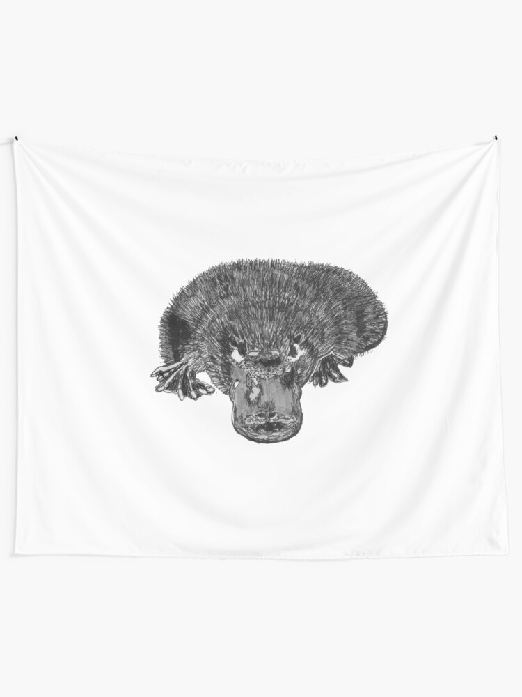 Alternate view of Puddles the Platypus Tapestry
