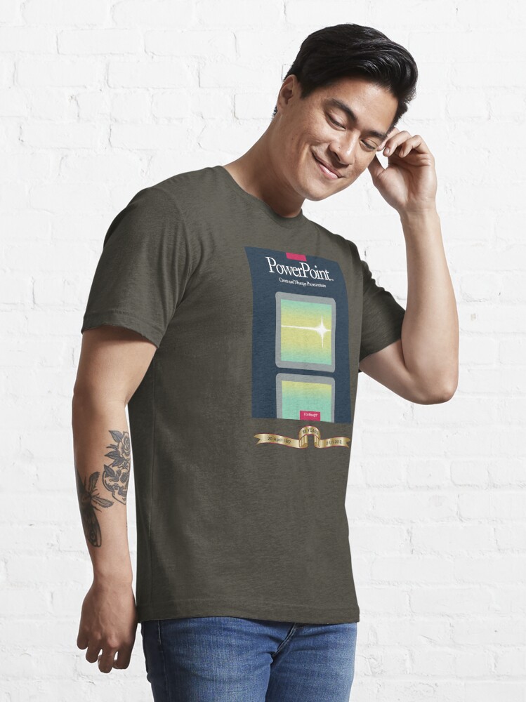Alternate view of PowerPoint 1.0 for Macintosh, 1987 (25th Anniversary Re-Issue) Essential T-Shirt