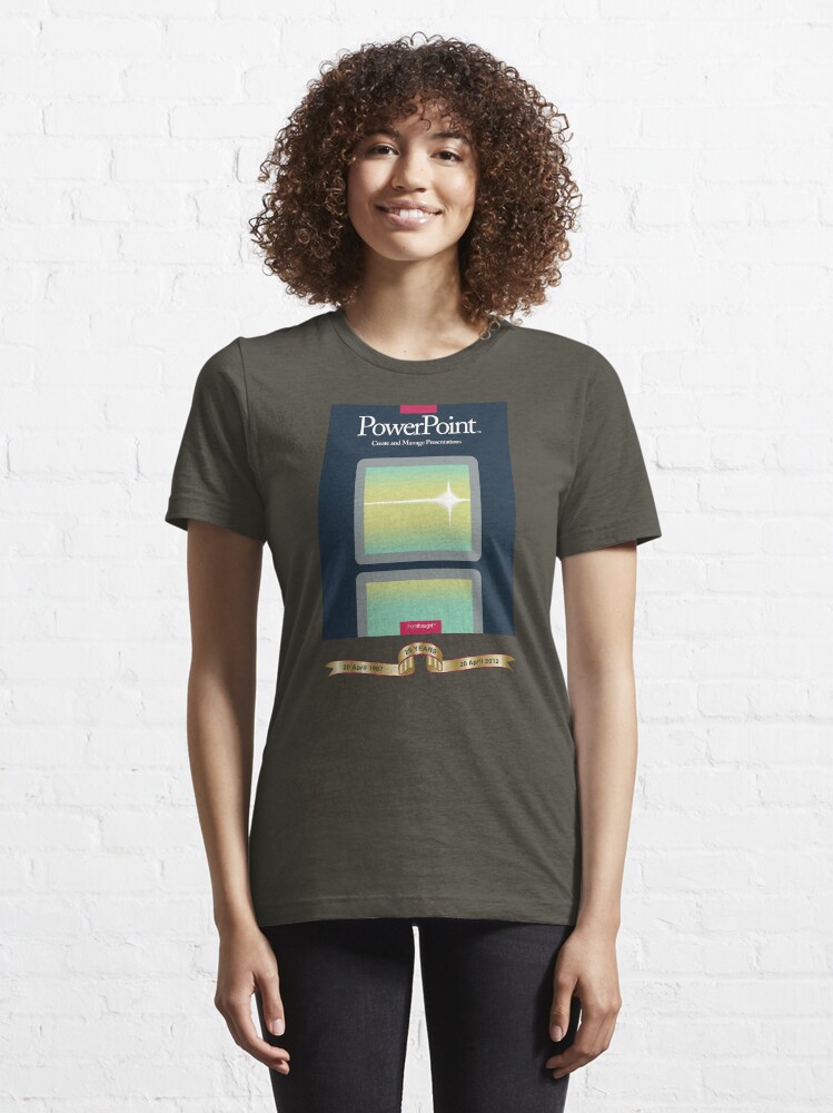 Alternate view of PowerPoint 1.0 for Macintosh, 1987 (25th Anniversary Re-Issue) Essential T-Shirt