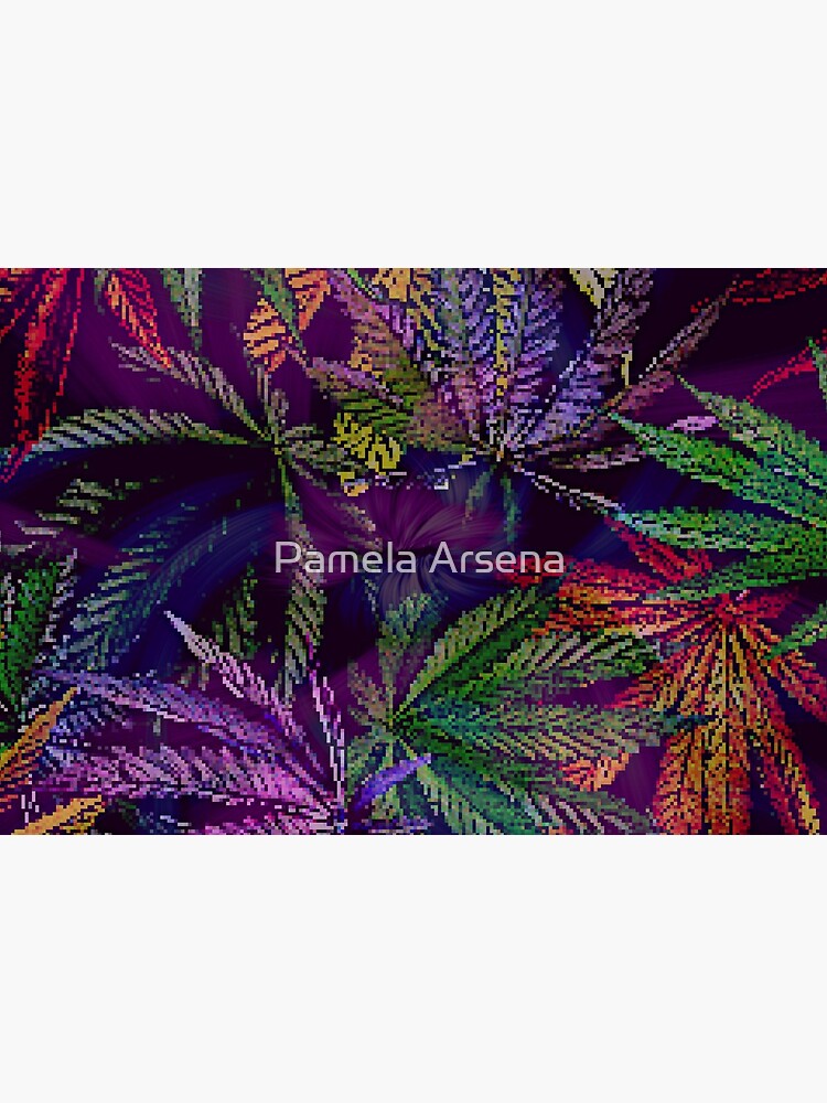 Psychedelic Marijuana Cannabis Leaves by xpressio