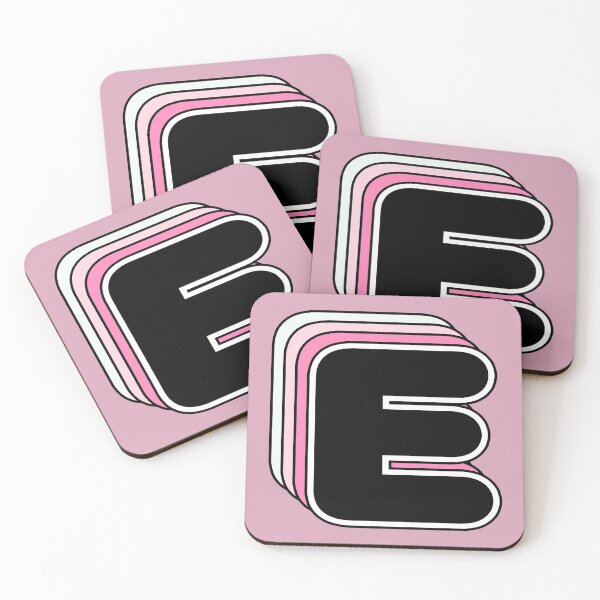 Item preview, E letter, retro, alphabet designed and sold by OkihanaShop.