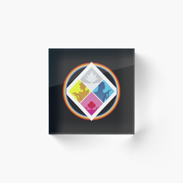 Artikelvorschau,  Diamond Authority Emblem mit Regenbogen - Schwarz entworfen und verkauft von SmirkingDesigns.