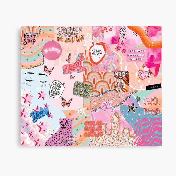 Item preview, Pink and Blue Girl Power Collage  designed and sold by Alexandra Jones.