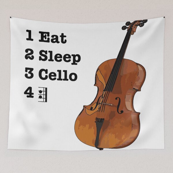 Item preview, Eat Sleep Cello Repeat designed and sold by candhdesigns.