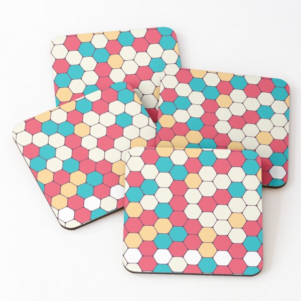 Item preview, Colourful hexagons pattern, beautiful cool colorful design designed and sold by Hurriyyatee.