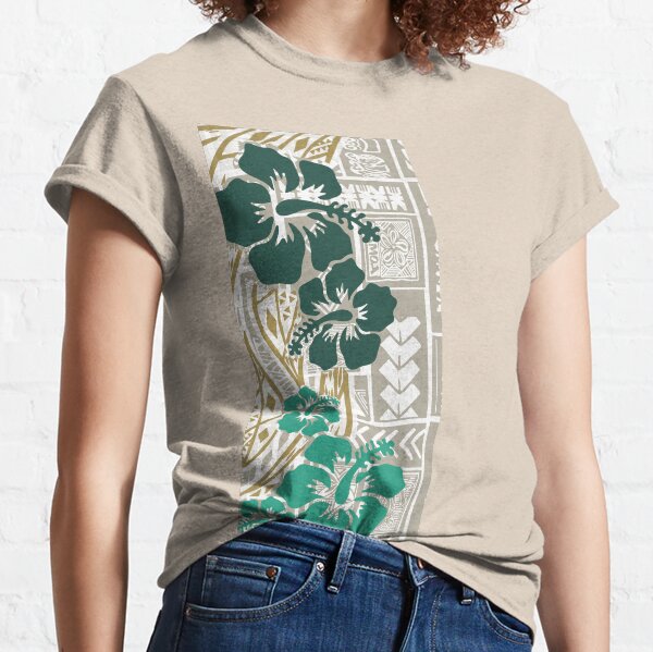 Hawaiian - Samoan - Polynesian Tropical Floral Print Classic T-Shirt