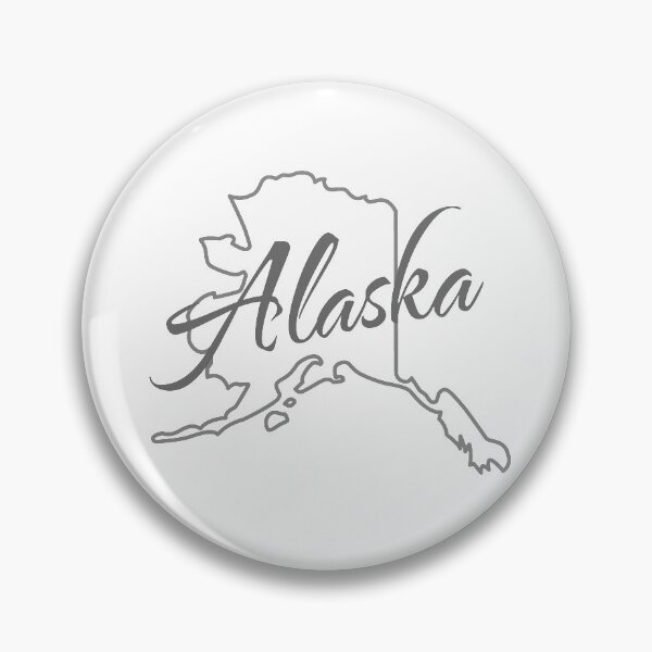 Item preview, Estado de Alaska | Diseño simple en gris con tipografía moderna. designed and sold by PraiseQuotes.