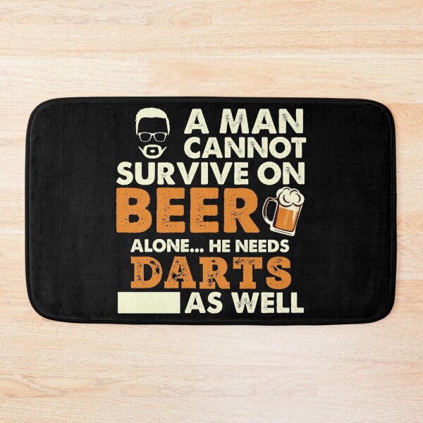 Item preview, A Man Cannot Survive On Beer Alone He Needs Darts As Well designed and sold by Orange Pieces.