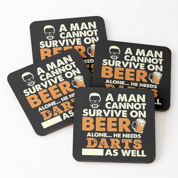 Item preview, A Man Cannot Survive On Beer Alone He Needs Darts As Well designed and sold by Orange Pieces.