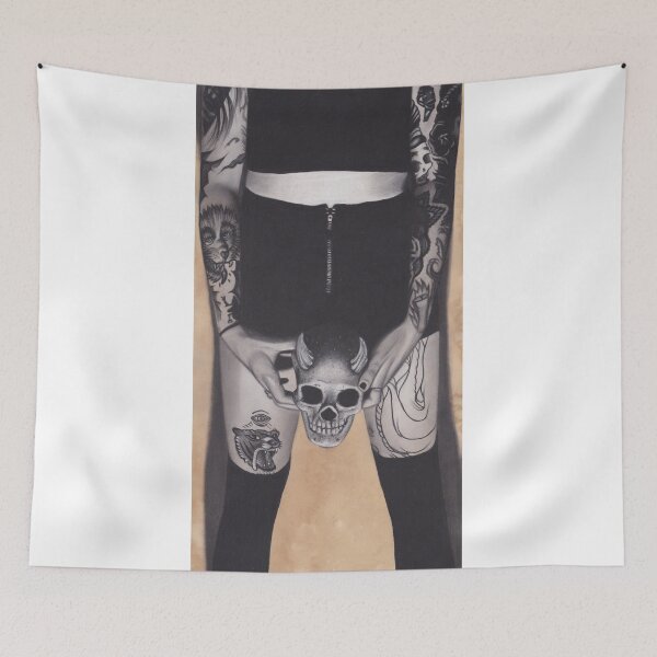 Item preview, Realism Charcoal Drawing of Demon Hunter with Tattoos designed and sold by brittnideweese.