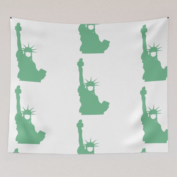 Item preview, Statue of Liberty with Facemask designed and sold by pbportfolio.