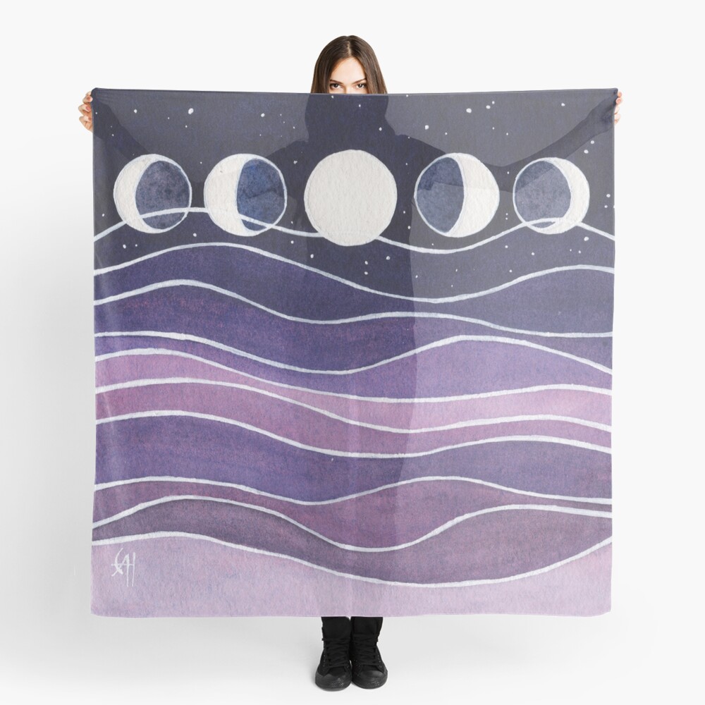 Purple Mountains and Moon Scarf