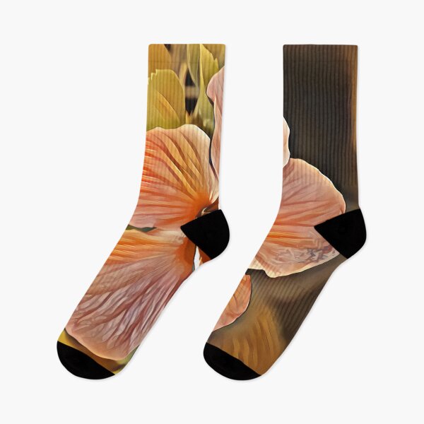Item preview, FLOR TROPICAL BRILLANTE GRANDE ES CORAL AMARILLO Y MARRÓN CLARO designed and sold by Artistree.