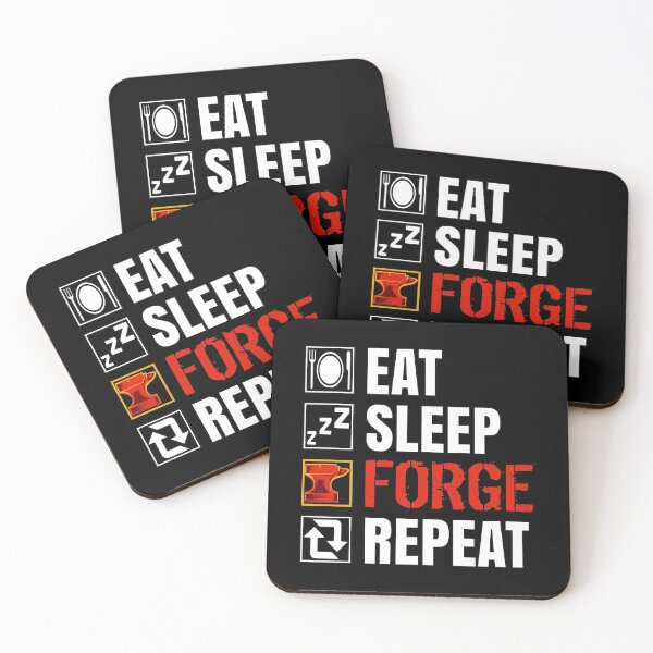 Item preview, Eat Sleep Forging Knives and Blades In Fire Then Repeat designed and sold by CrookedCreek.