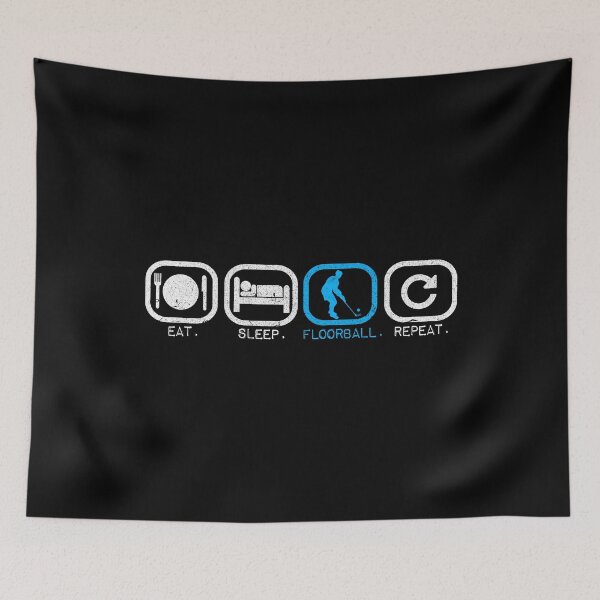 Item preview, Eat Sleep Floorball Repeat Unihockey designed and sold by NeXore.