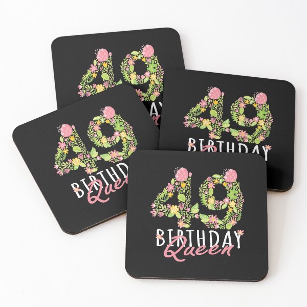 Aperçu de l'œuvre 49e anniversaire Reine 49 ans femme Floral B-day Theme design créée et vendue par Grabitees.