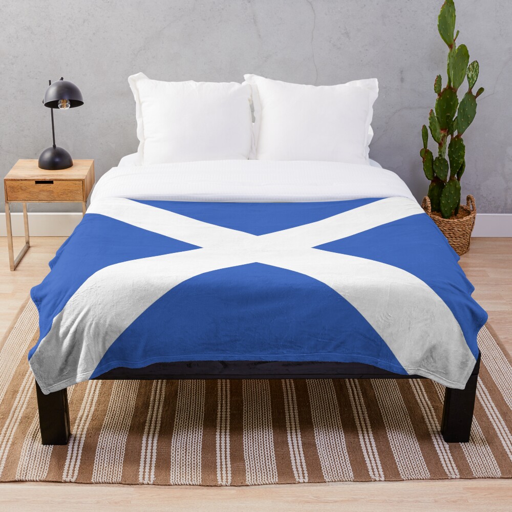 "Scottish Flag of Scotland" Throw Blanket by StudioMetzger Redbubble