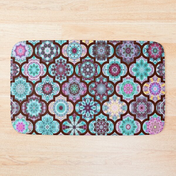 Item preview, Moroccan Tile Pattern Aqua designed and sold by Red Witch Art.