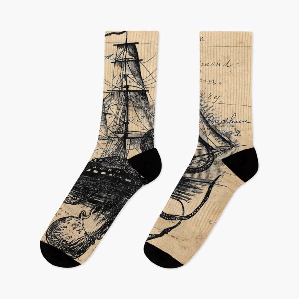 Item preview, Kraken Attacking Ship on Ledger Design  KAS947 designed and sold by missdebi27.