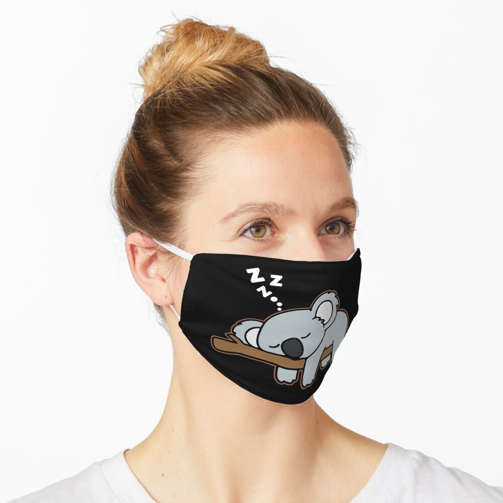 Cute Lazy Koala Bear Napping Funny Gift for Zoo Animal Lover Mothers Day Gift Mask