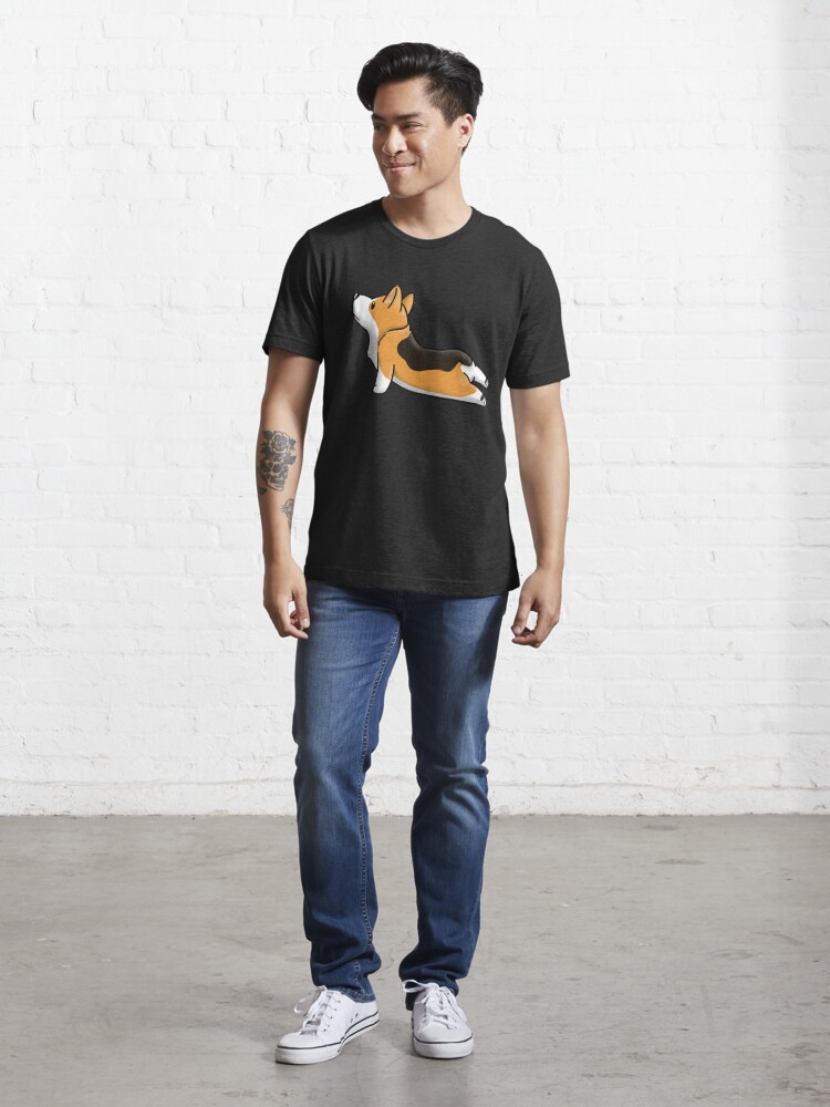Alternate view of Corgi Yoga Pose Essential T-Shirt