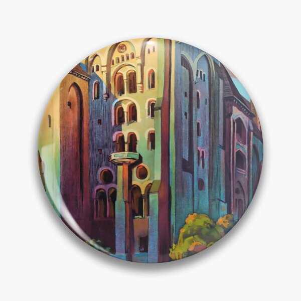 Item preview, Abbaye des Solesmes vintage travel poster designed and sold by stickart-marek.