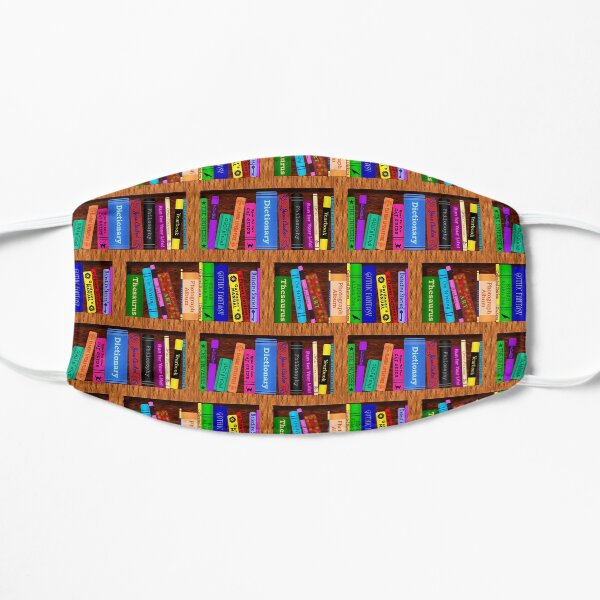 Library Bookshelf Background Pattern for Readers Mask