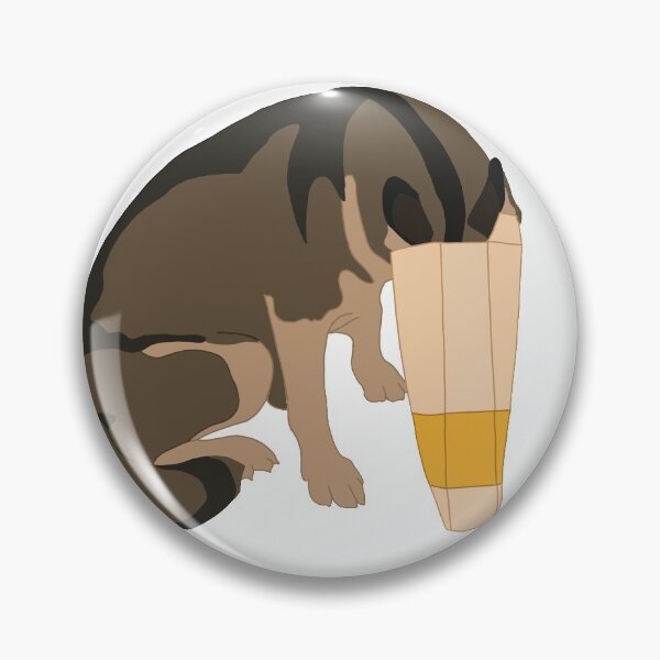 Artikelvorschau, Hund hat ihren Kopf in eine Müslischachtel gesteckt entworfen und verkauft von Hannah Beck.