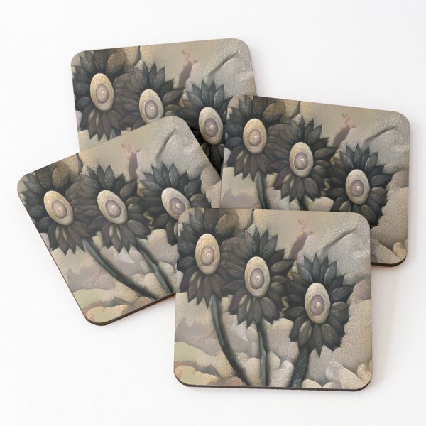 Item preview, STONE FLOWER ARTWORK - NUETRAL SHADES IN BROWNS AND CREAMS AND GREY  designed and sold by Artistree.