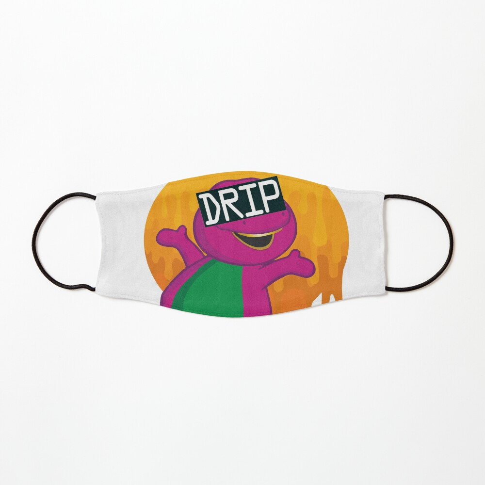 Purple Dino Drip Kids Mask By Stinkpad Redbubble - dinosaur belly t shirt roblox