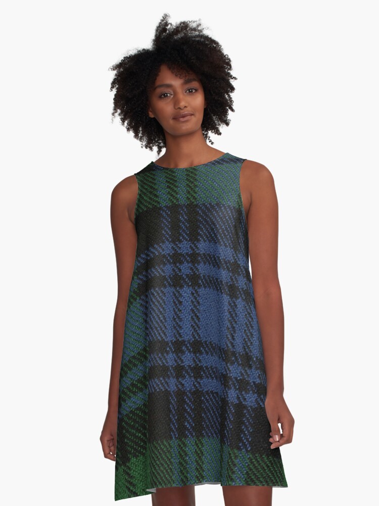 tartan and black dress