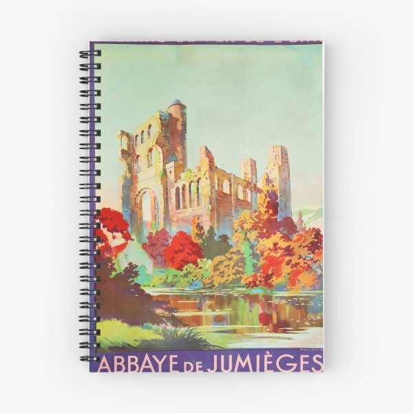 Item preview, Abbaye de Jumieges vintage travel poster designed and sold by stickart-marek.