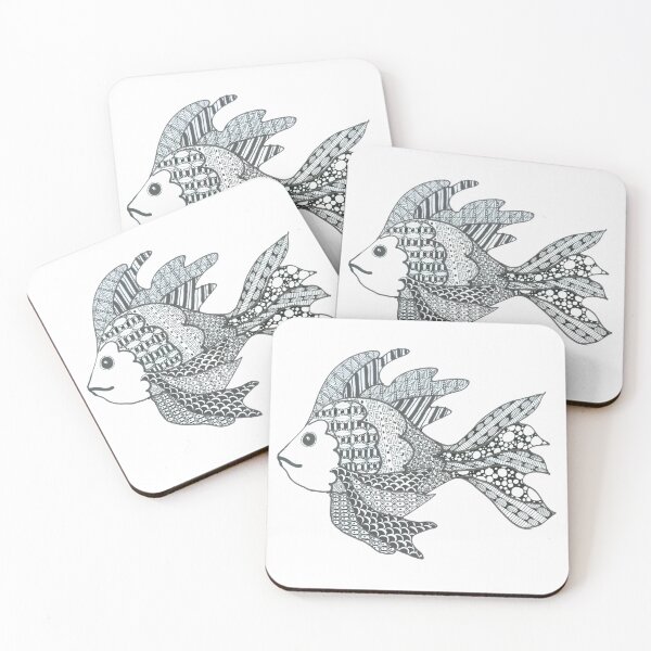 Item preview, Koi Fish Zen Tangle designed and sold by floryavenue.