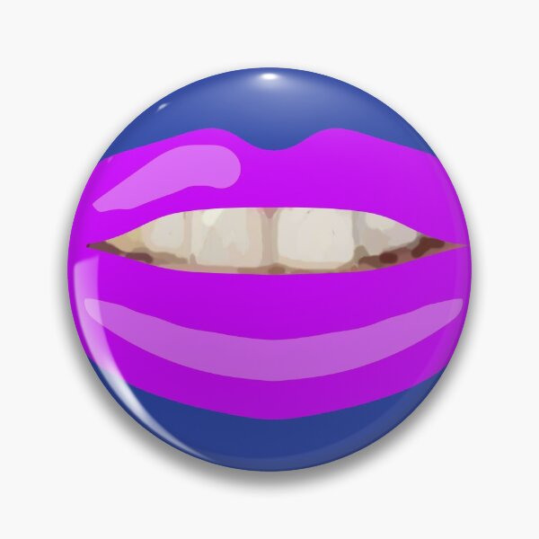 Item preview, Mouth Teeth Smile Mauve Lips Blue Bg designed and sold by joanstratton.