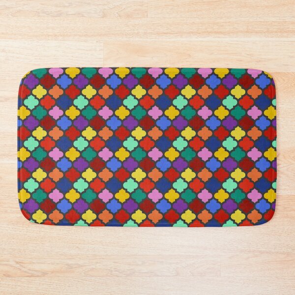 Item preview, Colorful Quatrefoil Lattice Trellis Pattern designed and sold by emkayhess.