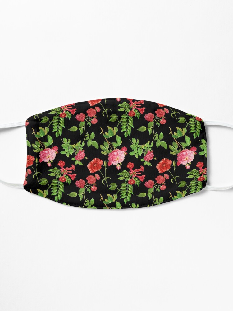 Alternate view of Pink Roses on a Black Background Mask