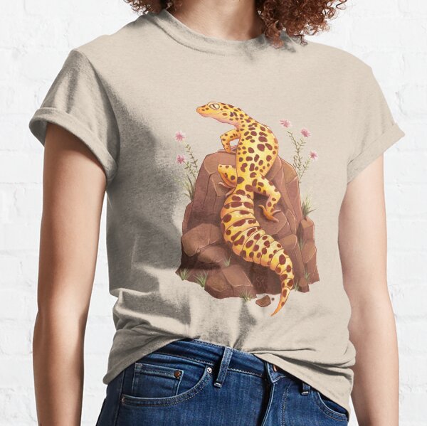 Gecko leopardo en las rocas Camiseta clásica