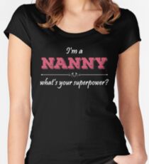 I'm A NANNY What's Your Superpower? Women's Fitted Scoop T-Shirt