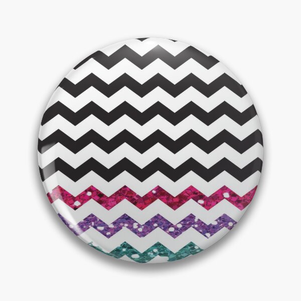 Item preview, Black and White with Pink, Purple, and Turquoise Glitter Look Zig Zag designed and sold by PLLDesigns.