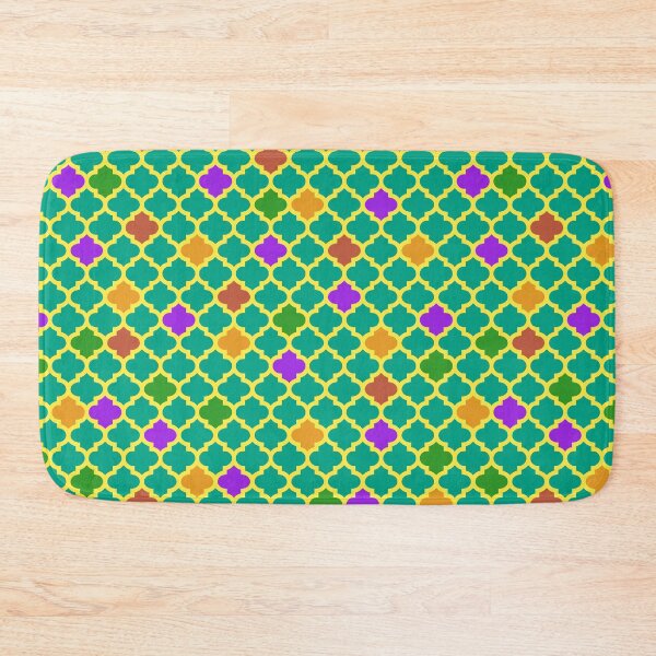 Item preview, Colorful Quatrefoil Lattice Trellis Pretty Peacock Colors designed and sold by emkayhess.