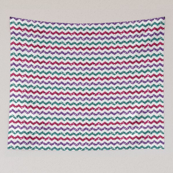 Item preview, Pink, Purple, Turquoise Zig Zags with Glitter Look designed and sold by PLLDesigns.