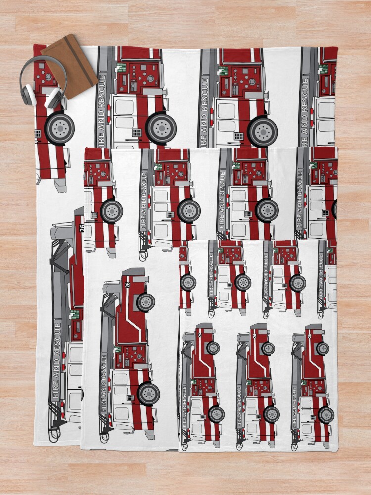 Fire truck throw blanket hot sale