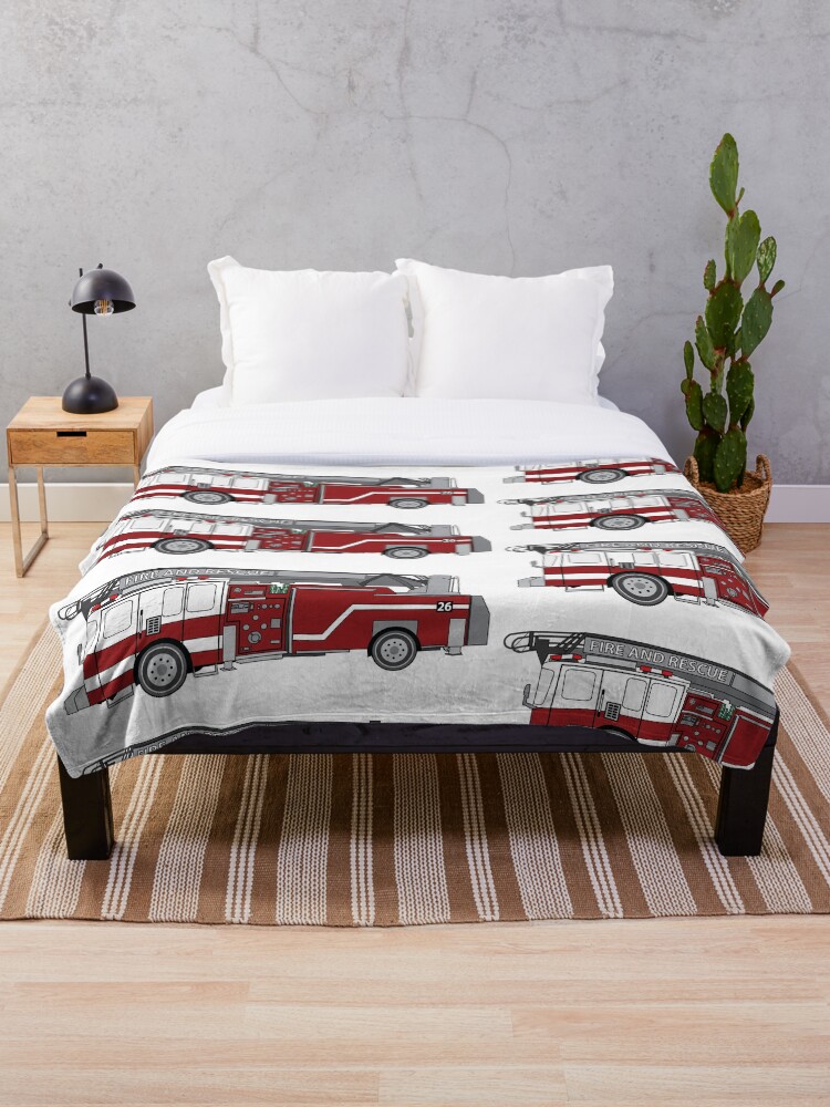 Fire truck best sale throw blanket