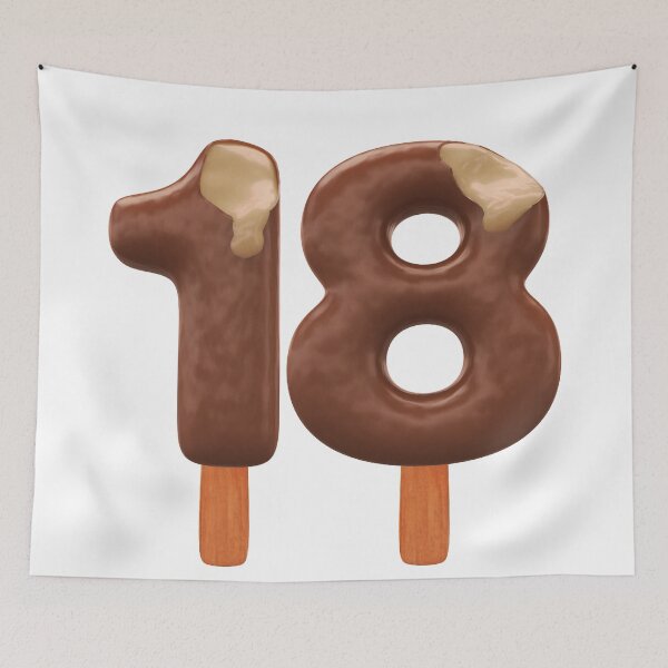 Item preview, 18 Ice Cream Eightteen Number 3d Chocolate designed and sold by HelloFromAja.